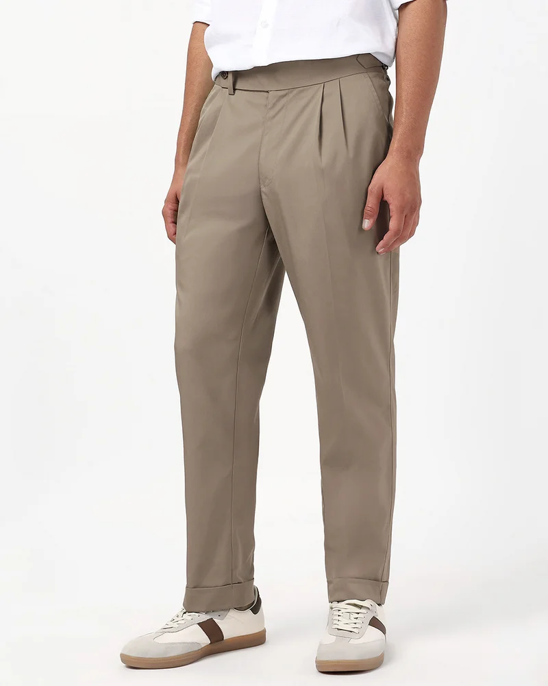 بيواكوف Men's Brown Gurkha Pants
